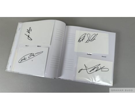 An excellent collection of 140 cards autographed by horse racing personalities,
owners including Lord Lloyd-Webber and J.P. M