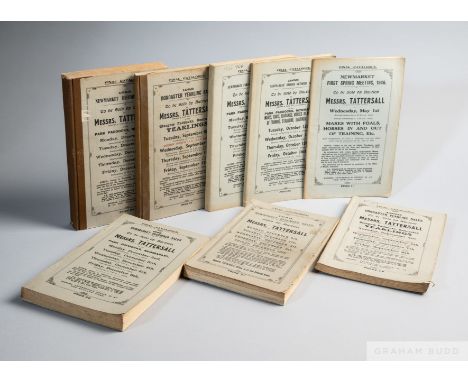 Thirteen old Tattersalls bloodstock auction catalogues 1940s and 1950s,
Newmarket sales comprising: Houghton 1947 &amp; 1949,