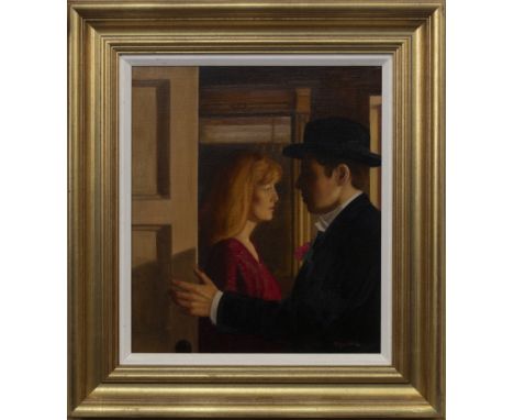 * ANDREW FITZPATRICK, GOLDEN LIGHT II oil on canvas, signed, titled label verso image size 41cm x 36cm, overall size 57.5cm x