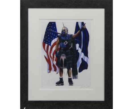 * ALEXANDER MILLAR (SCOTTISH b 1960), OVER THE SEA giclee print, signed and numbered 6/95 in pencil image size 45cm x 35cm, o