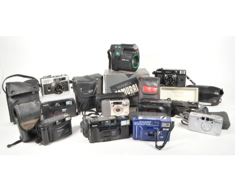 A collection of vintage 20th century 35mm compact cameras. The collection to feature examples such as an Olympus XA2 35mm ran