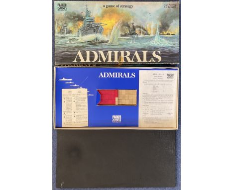 Vintage Admirals Strategy Board Game by Parker 1972 Appears to be complete with signs of ageing to outer box (three corners a