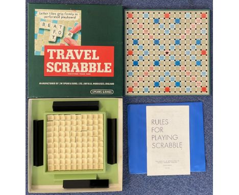 Travel Scrabble by Spears Games Box, Board and Playing Tiles are complete and in good order, plenty of fun to be had! Good co