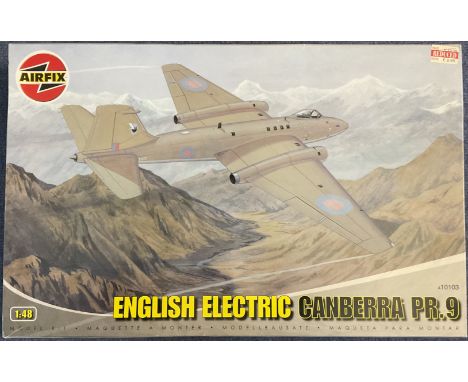 English Electric Canberra PR.9 Plastic Model Kit (Scale 1:48) by Airfix outer box has been opened contents still in the origi