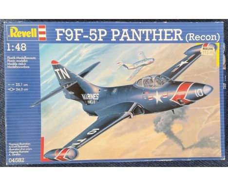 F9F 5P Panther (Recon) Plastic Model Kit (scale 1:48 Length 25.1 cm) by Revell 2008 unopened &amp; still in its original pack