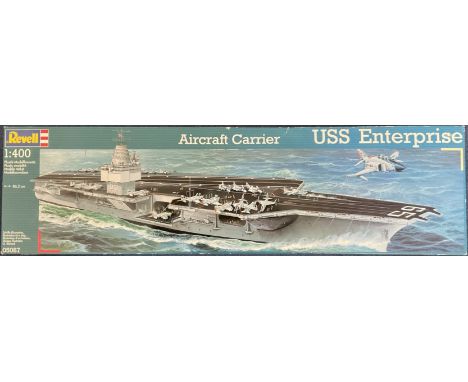 Aircraft Carrier USS Enterprise Plastic Model Kit (Scale 1:400) by Revell 2002 outer box has been opened but contents are sti