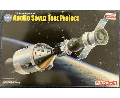 Nasa Apollo Soyuz Test Project Plastic Model Kit (Scale 1:72) by Dragon 2012 outer box has been opened but contents are still