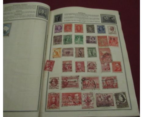 Pacific stamp album containing mostly used GB, Commonwealth and foreign stamps including Canada, Danish West Indies, and seve