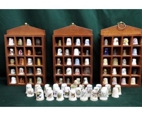Large collection of thimbles including a hallmarked silver H.C &amp; Co. Birmingham 1925, C.H Chester 1916 hallmarked, 925 st