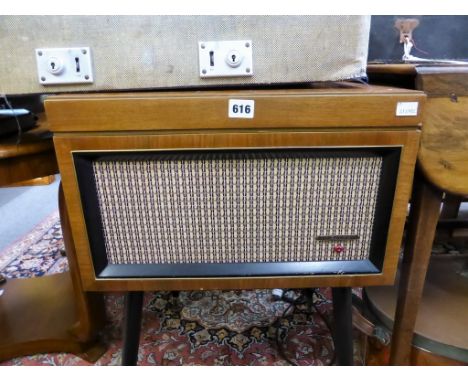 Original Garrard record player with Dynatron speaker and Dansette legs.