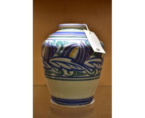 A c1930's Poole Pottery Carter, Stabler & Adams vase, shape 116, 10«in. (26.7cm.) high.