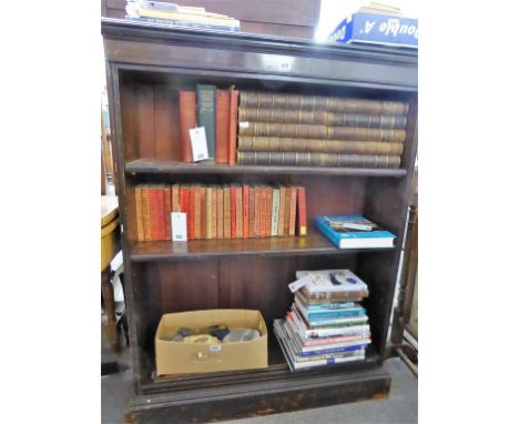 A stained oak four shelf bookcase, c.1910