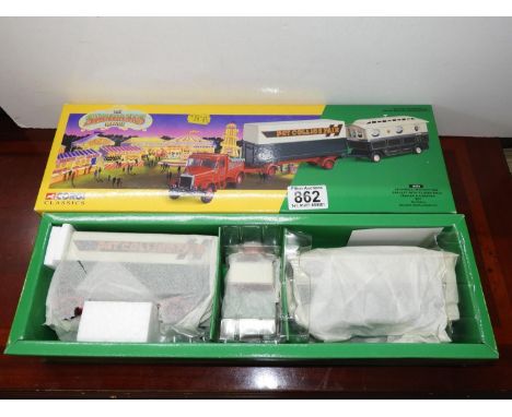 Boxed Corgi Classics Highwayman Ballast with Closed Pole Trailer and Caravan Set 