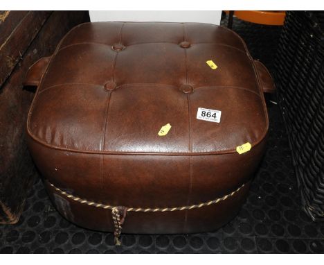 Button Topped Pouffe 