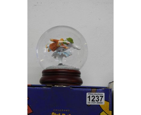 Boxed Coalport Characters - The Snowman - Walking in the Air Snow Globe 