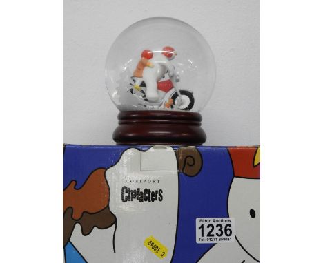 Boxed Coalport Characters - The Snowman - Hold on Tight Snow Globe 