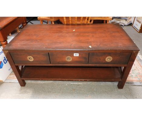 Modern Coffee Table with Three Drawers and Shelf under 