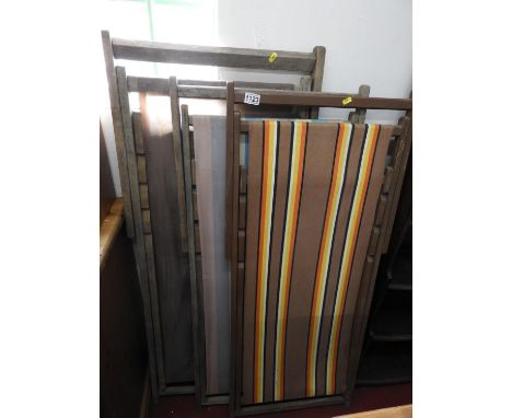 3x Vintage Deck Chairs 