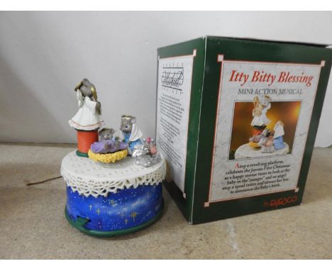 Boxed Itty Bitty Blessing Mini Action Musical Snow Globe 