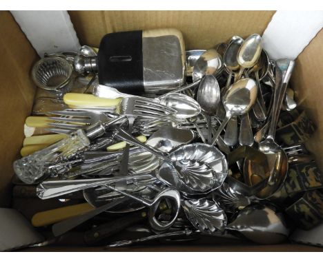 Quantity of Cutlery and Hip Flask 