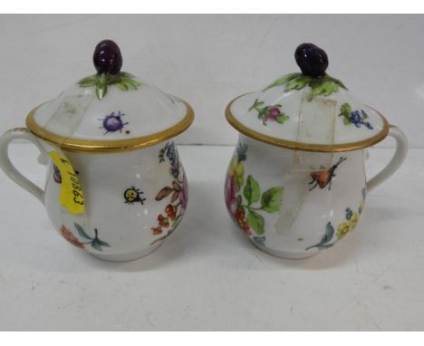 Pair of Vintage Hand Painted Cruet Pots 