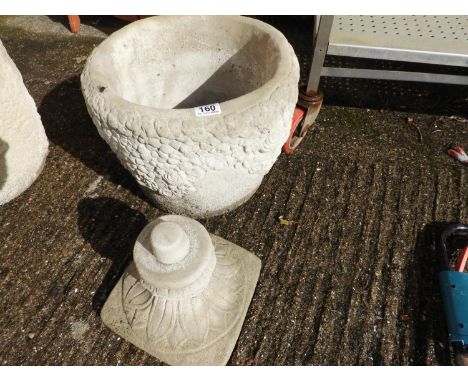 Pedestal Circular Concrete Garden Planter 