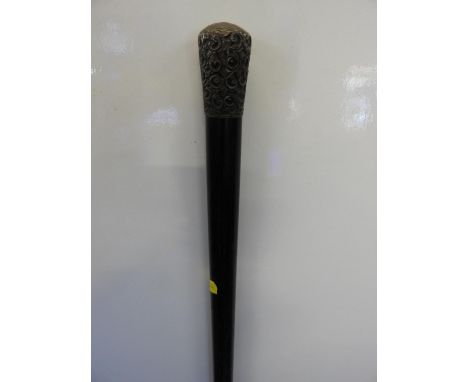 Decorative Silver Topped Swagger Stick 