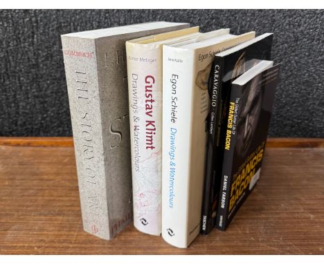Assorted books including Gustav Klimt, Drawings and Watercolours