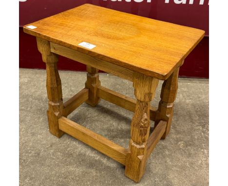A Robert 'Mouseman' Thompson of Kilburn oak stool 