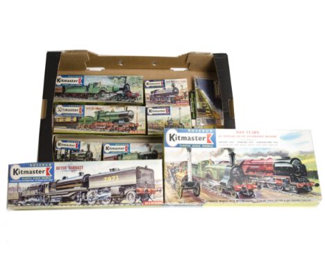 Unmade Kitmaster OO Gauge Railway Locomotive and Motorcycle Kits, all in original boxes, including '100 Years' set with three