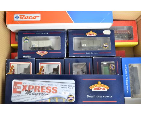 A Bachmann OO Gauge Diesel Locomotive with Bachmann Hornby and Other Freight Stock, the loco a Rail Express LE (no 345/750) r