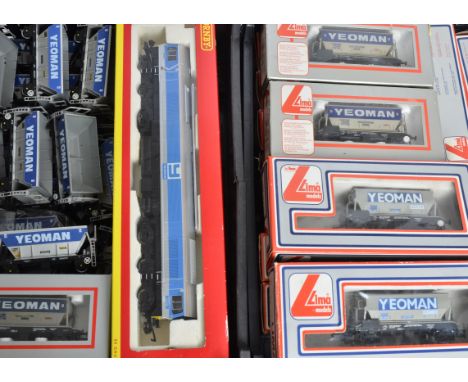Hornby and Lima OO Gauge Yeoman Class 59 Locomotive and 'Block' Trains, the Hornby R2519 loco in original box, class 59 005 '