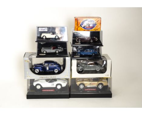 Modern Diecast  Cars, a boxed/cased collection of mostly 1:43 scale vintage and modern cars including Kyosho Museum Collectio