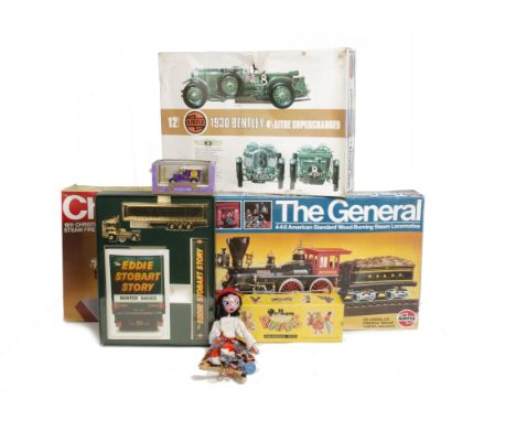 Airfix General Christie and Bentley Kits Pelham Puppet and Corgi Eddie Stobart Set, Airfix unmade 1:12th scale kits, The Gene