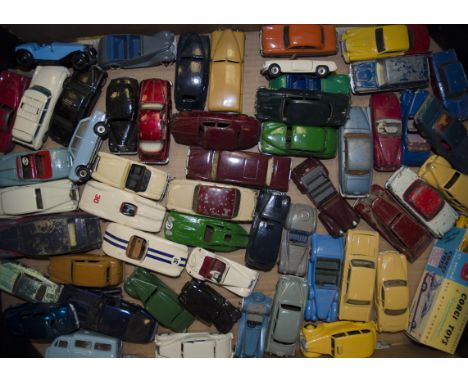 Post-war and later Playworn Diecast Cars, a collection of vintage, private, commercial and competition vehicles, some repaint