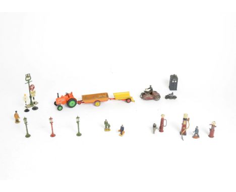 Various lead and Die-cast Toys including Street Furniture Motorcycles Tractors and other items by Dinky Britains and other ma