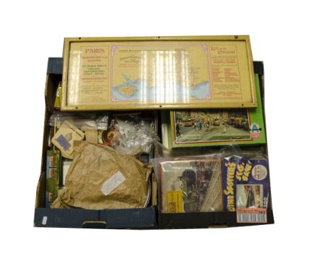 A Framed LB&amp;SCR Carriage Map and Assorted Railway Souvenirs, the 'Brighton' map in a cream-painted frame approx 26" x 11"