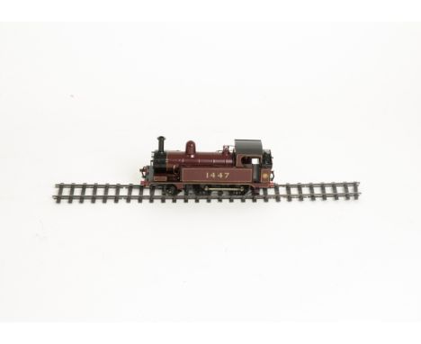 A Kit-built EM/P4 Gauge (4mm scale) LMS 2-4-0 Tank Locomotive, ex-North Staffordshire Railway, in early LMS crimson as no 144