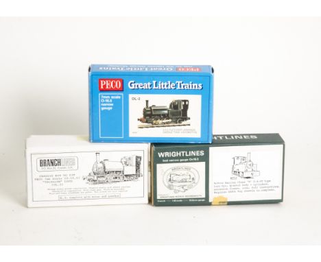 Peco and Wrightlines 7mm Scale O-16.5 Unmade Locomotive Kits, includes Peco body kit for Fletcher Jennings 0-4-2T 'Talyllyn',