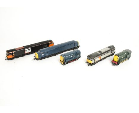 Hornby Heljan and Bachmann 00 Gauge Diesel Locomotives, Hornby Load Haul black and orange  Class 60 60007, BR blue Class 40 4