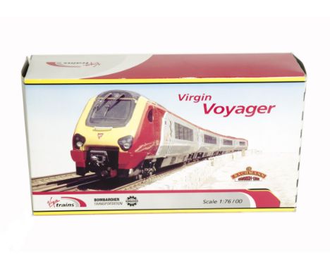 A Bachmann OO Gauge Class 220 Virgin Voyager Train Pack, ref 32-600, a 4-car unit 'Maiden Voyager', in Virgin silver/red/yell