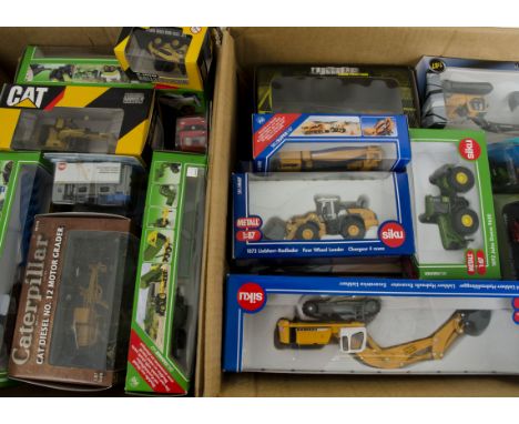 Modern Farm and Construction Vehicles, a boxed collection in various scales including examples by Siku (19), Cararama (10), N