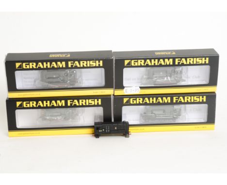 Graham Farish (Bachmann) N Gauge Class 08 Diesel Locomotives and Parts, two 371-020 BR black shunters, both no 13029, both E,