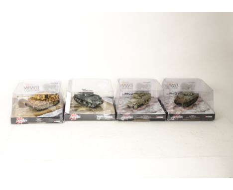 Corgi WWII Legends, a bubble packed group of German and Allied tanks and armoured vehicles, 1:50 scale, E, Packaging G-E, (16