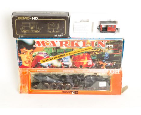 Continental HO Gauge Locomotives by Marklin Rivarossi and Bemo, comprising Marklin-Hamo (2-rail) Bayern Pacific no 3673 in K 