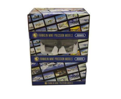 Franklin Mint Armour Collection WWII Aircraft, a boxed trio of 1:48 scale USAF F4U Corsair models comprising, B11B672 (with o