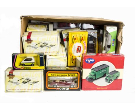 Modern Matchbox and Corgi Vehicles, a boxed collection of mostly vintage private and commercial vehicles in various scales, i