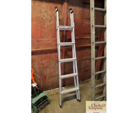An aluminium step ladder