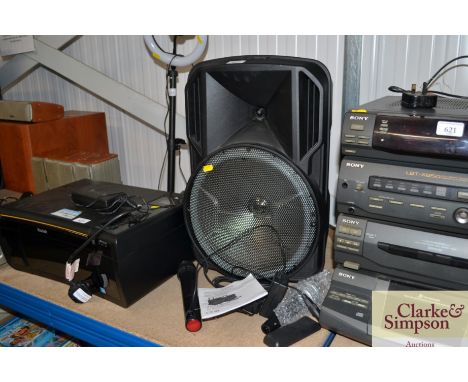 A party light and sound portable sound system