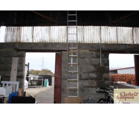 A wooden ladder and aluminium ladder